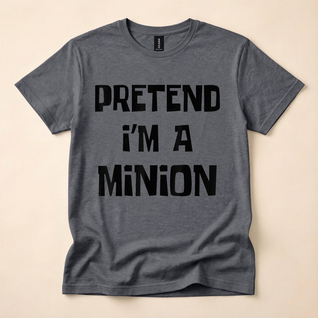 Pretend I'm A Minion Funny Halloween Costume Party T-Shirt - photo 5