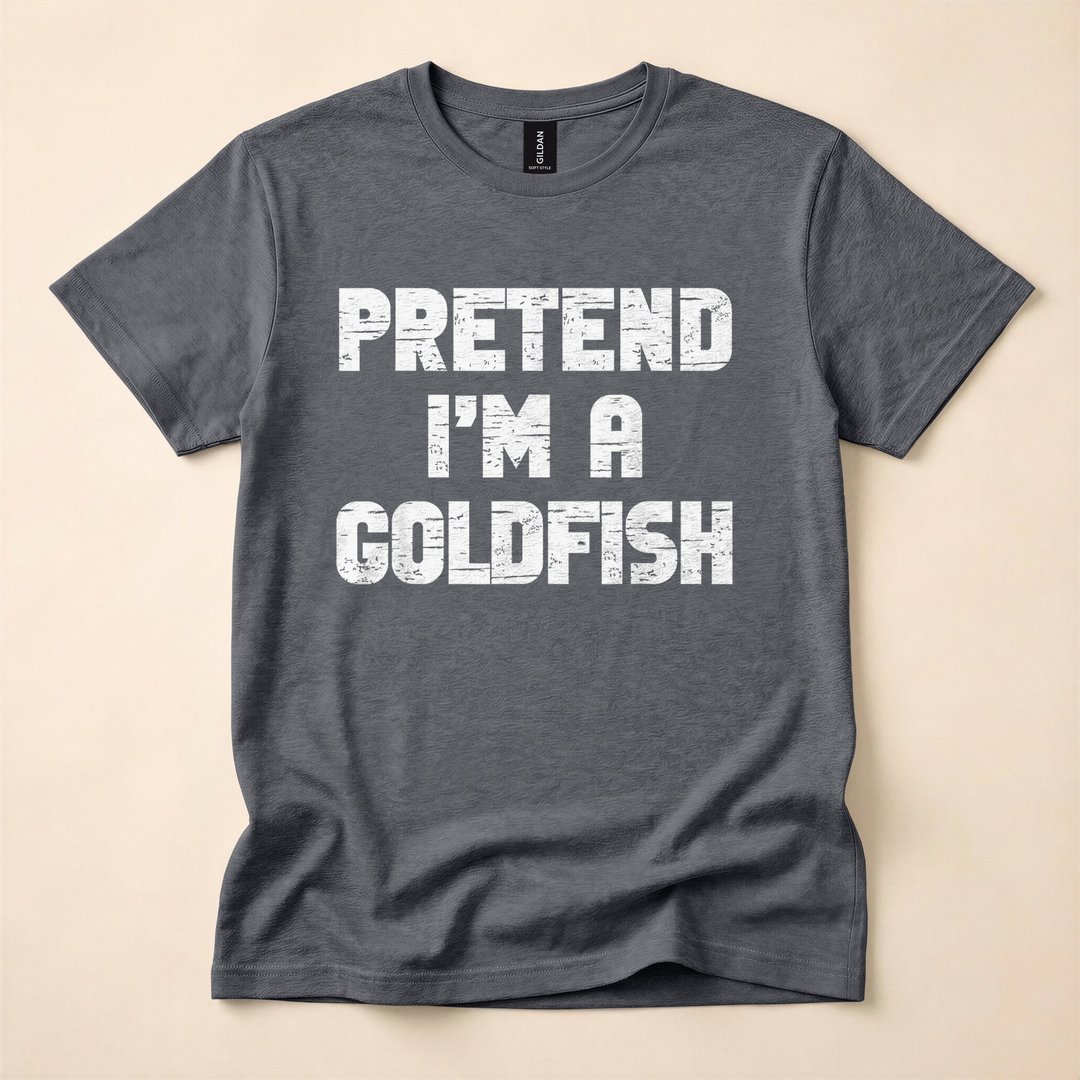 Pretend I'm a Goldfish Lazy Halloween Costume T-Shirt - photo 5