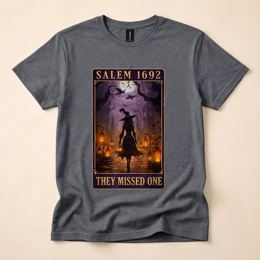 Salem 1692 They Missed One Funny Witch Halloween T-Shirt - photo 4