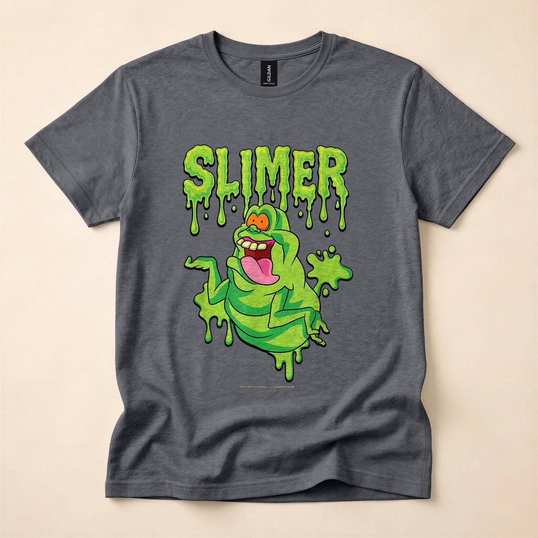 The Real Ghostbusters Slimer Retro 80s Cartoon T-Shirt - photo 4