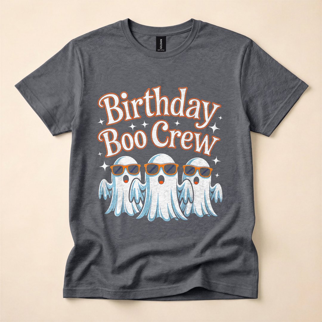 Birthday Boo Crew Matching Halloween Ghost Party T-Shirt - photo 4