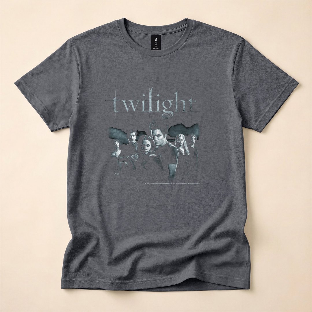 Twilight Moody Black And White Cast Vampire Movie T-Shirt - photo 4