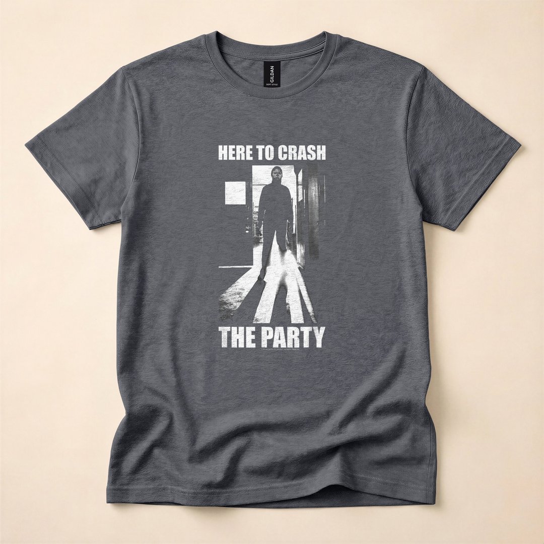 Michael Myers Here to Crash the Party Halloween T-Shirt - photo 4