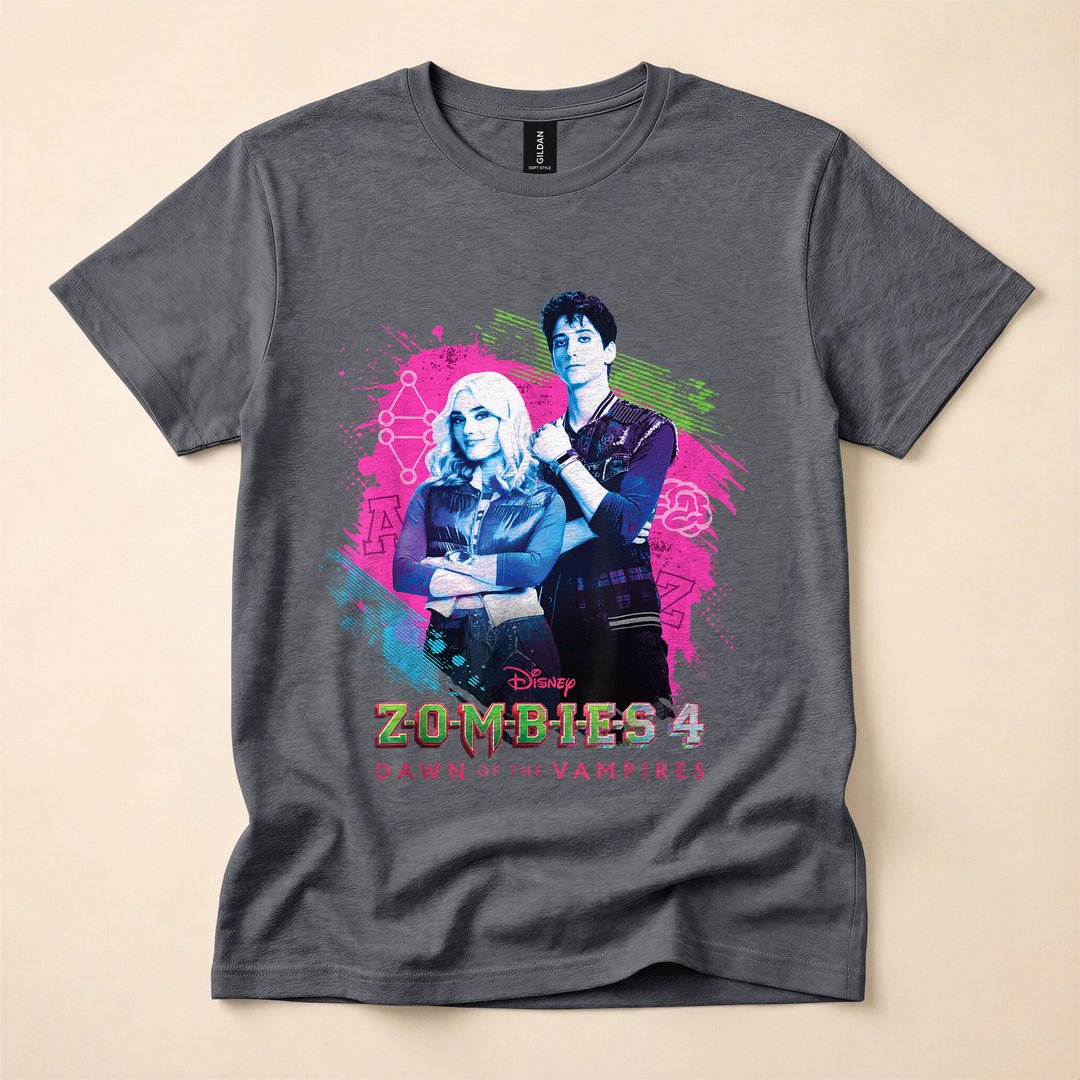 Disney ZOMBIES 4 Dawn of the Vampires Zed and Addison T-Shirt - photo 4