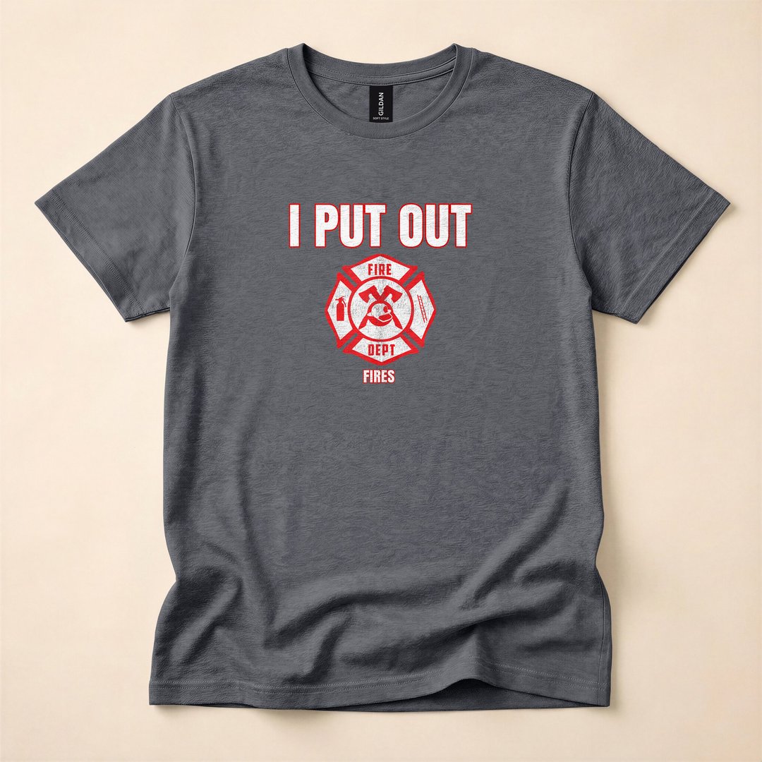 Funny Firefighter I Put Out Fires Halloween Costume T-Shirt - photo 4