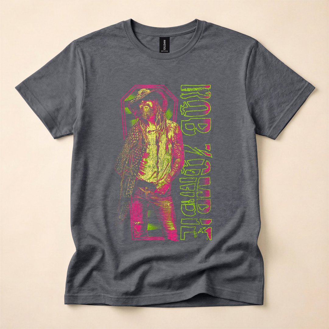 Rob Zombie Coffin Crackle Horror T-Shirt - photo 4