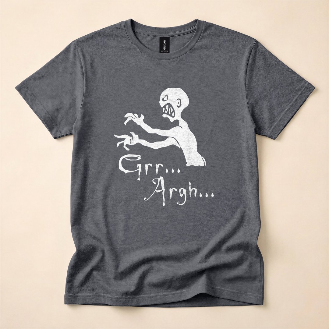 Zombie Grr Argh Funny Undead Groan Halloween T-Shirt - photo 4