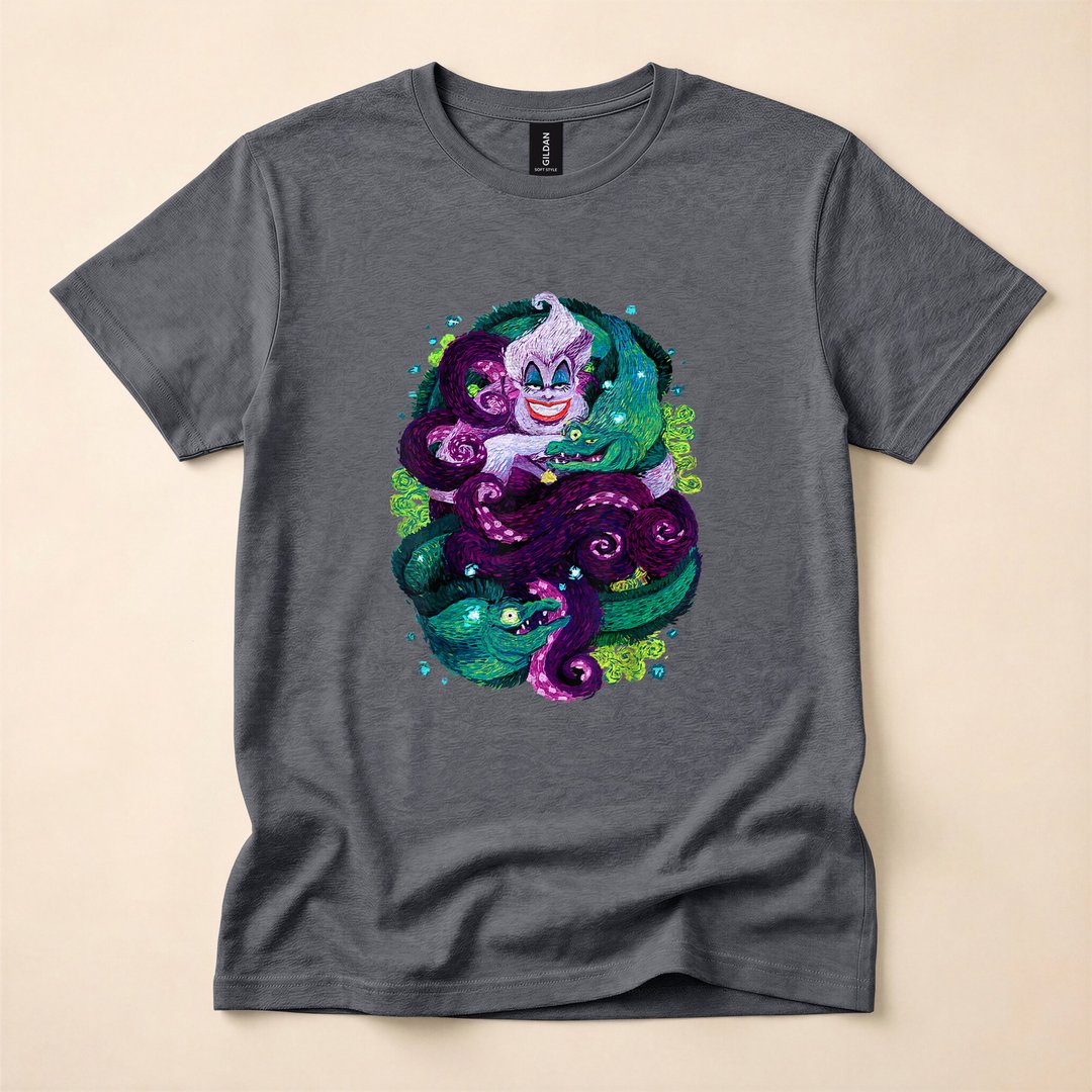 Ursula the Sea Witch Little Mermaid Painting T-Shirt - photo 4