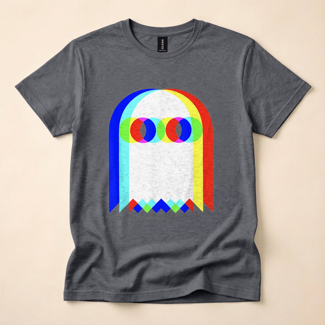 Vaporwave Ghost Retro Halloween Techno T-Shirt - photo 4