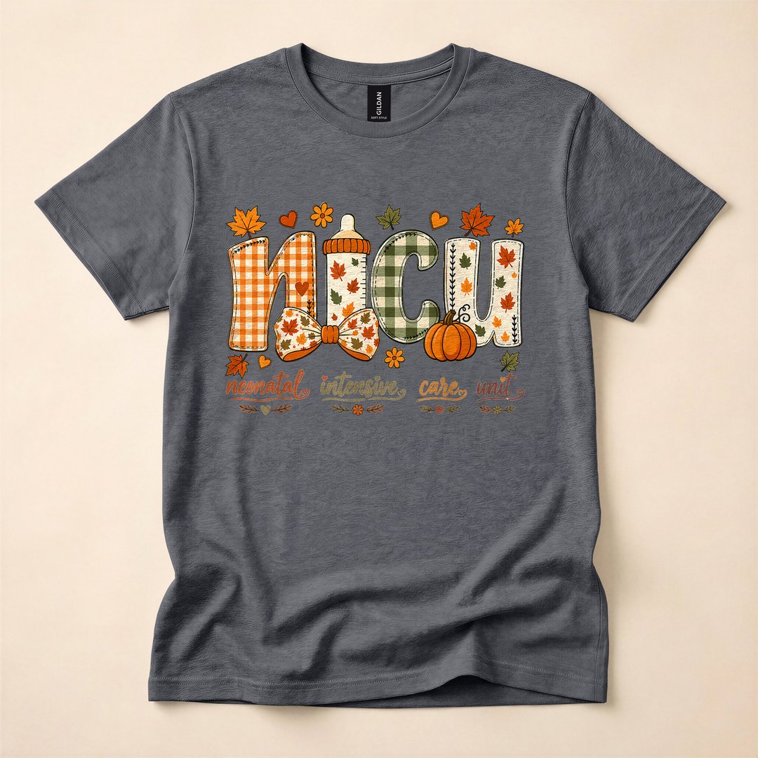 NICU Nurse Pumpkin Fall Neonatal Halloween T-Shirt - photo 4