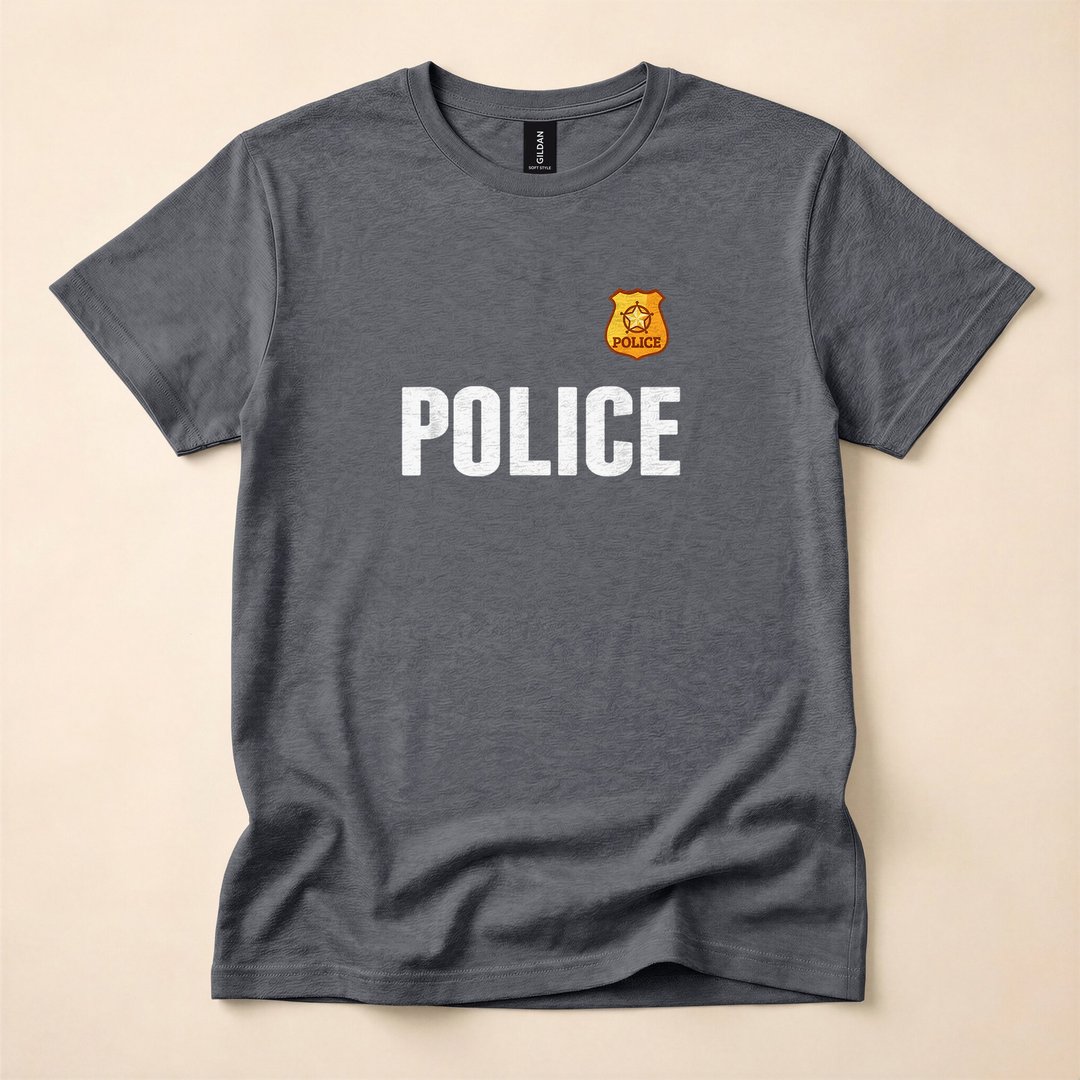 Police Officer Halloween Costume Kids Cop T-Shirt - photo 4