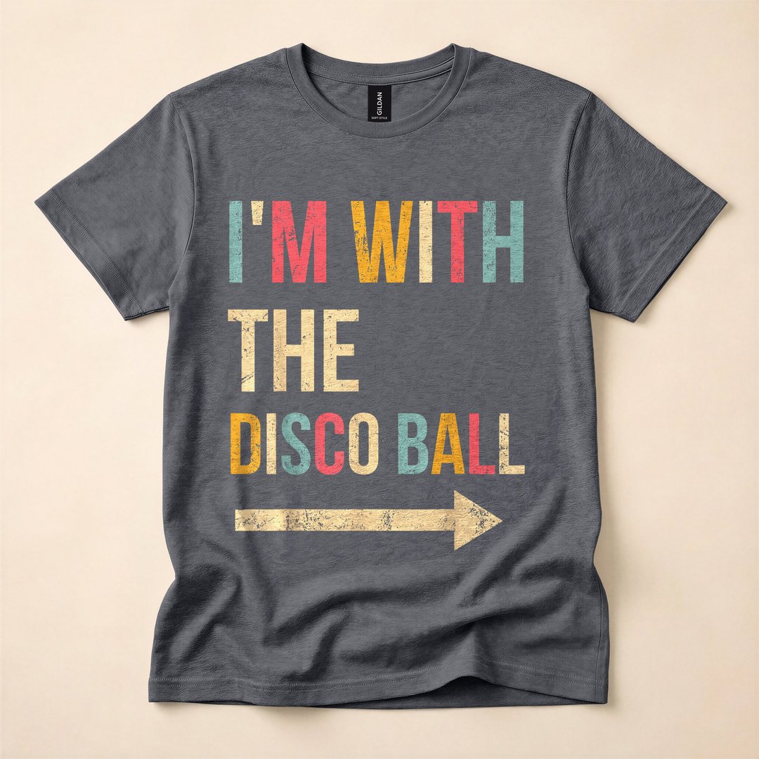 I'm With the Disco Ball Halloween Costume T-Shirt - photo 4