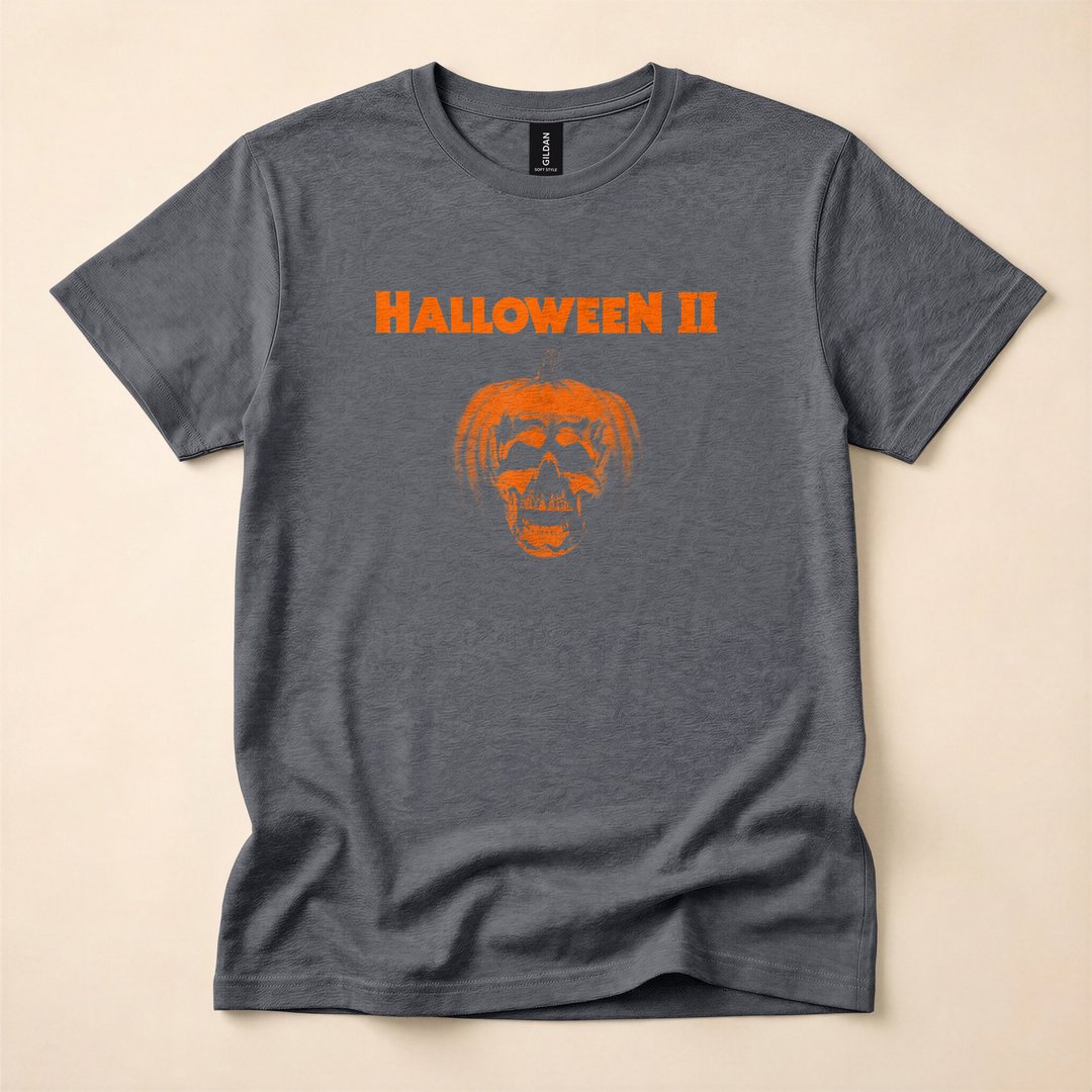Halloween 2 Pumpkin Face Logo Horror Movie T-Shirt - photo 4