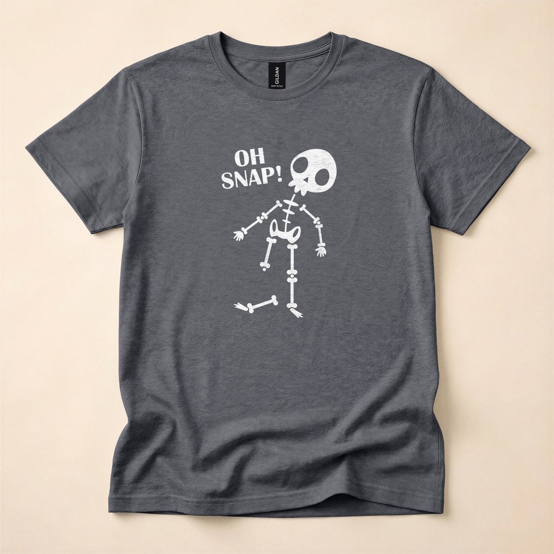 Oh Snap Broken Bones Funny Skeleton Injury T-Shirt - photo 4