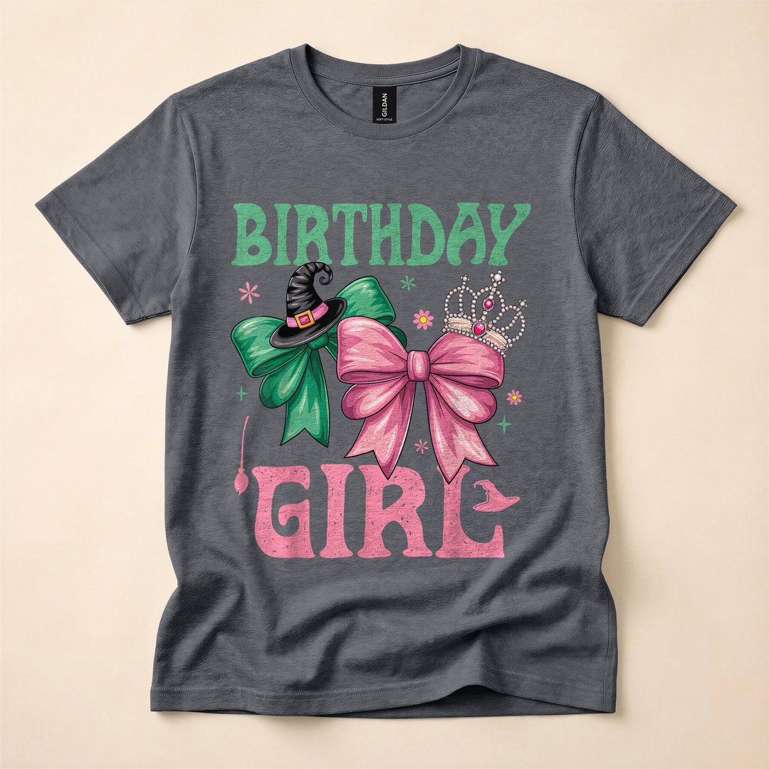 Birthday Witch Pink and Green Girls Halloween T-Shirt - photo 4