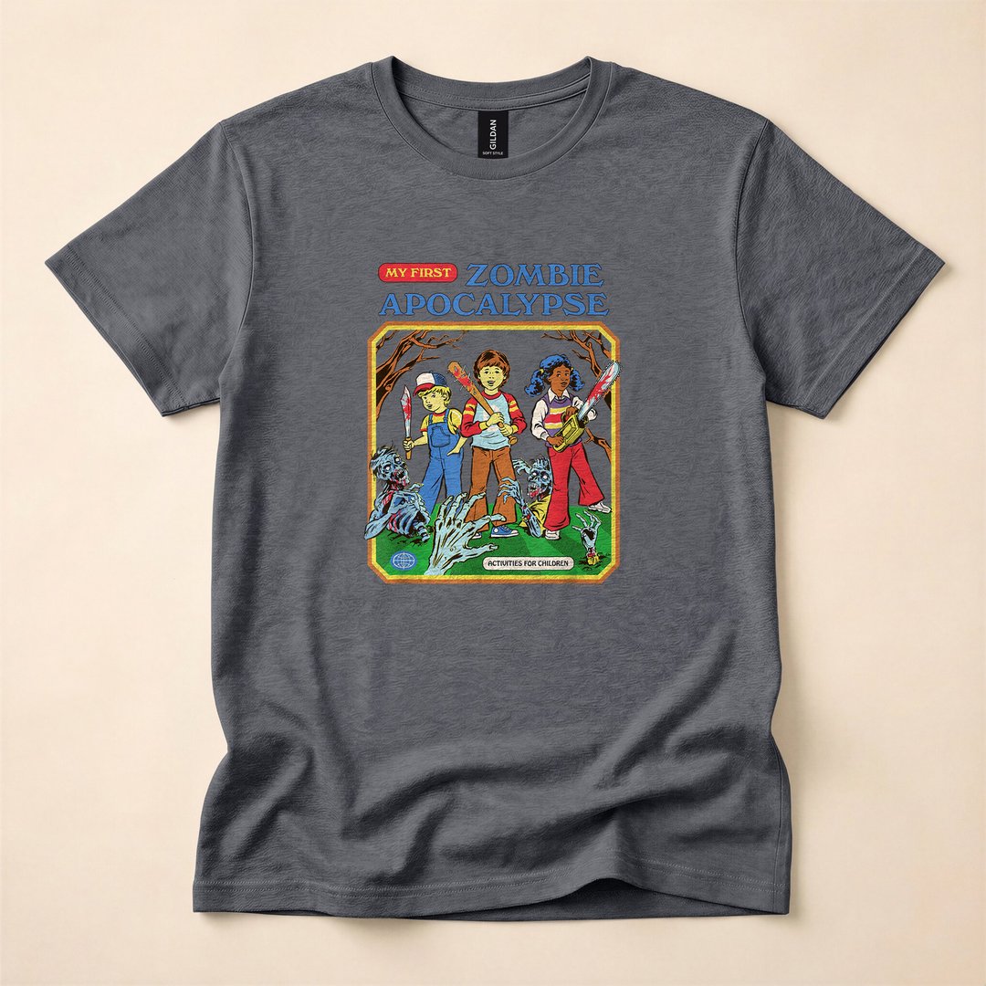 My First Zombie Apocalypse Retro Funny Horror T-Shirt - photo 4