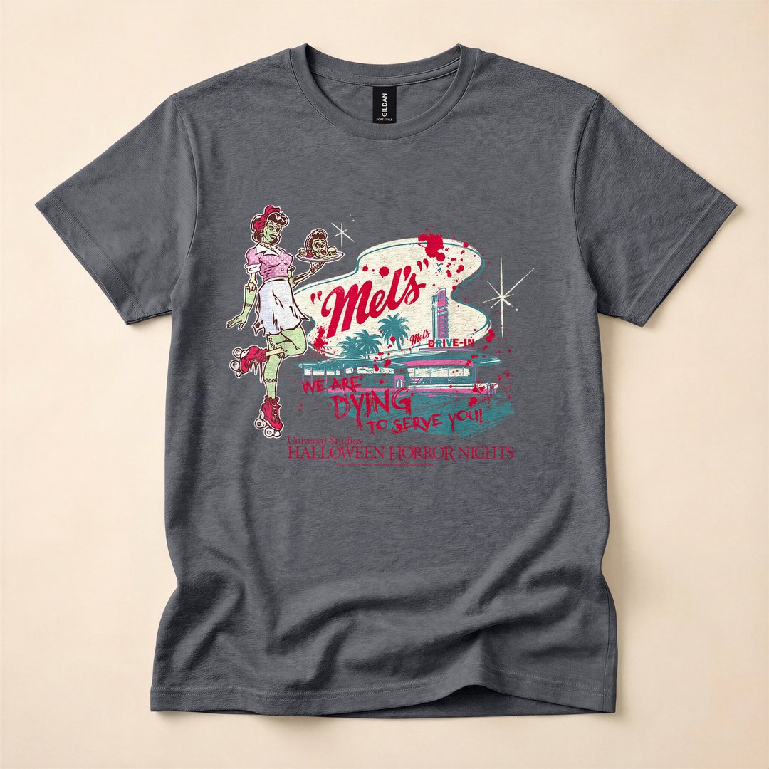 Zombie Carhop Retro Diner Halloween T-Shirt - photo 4
