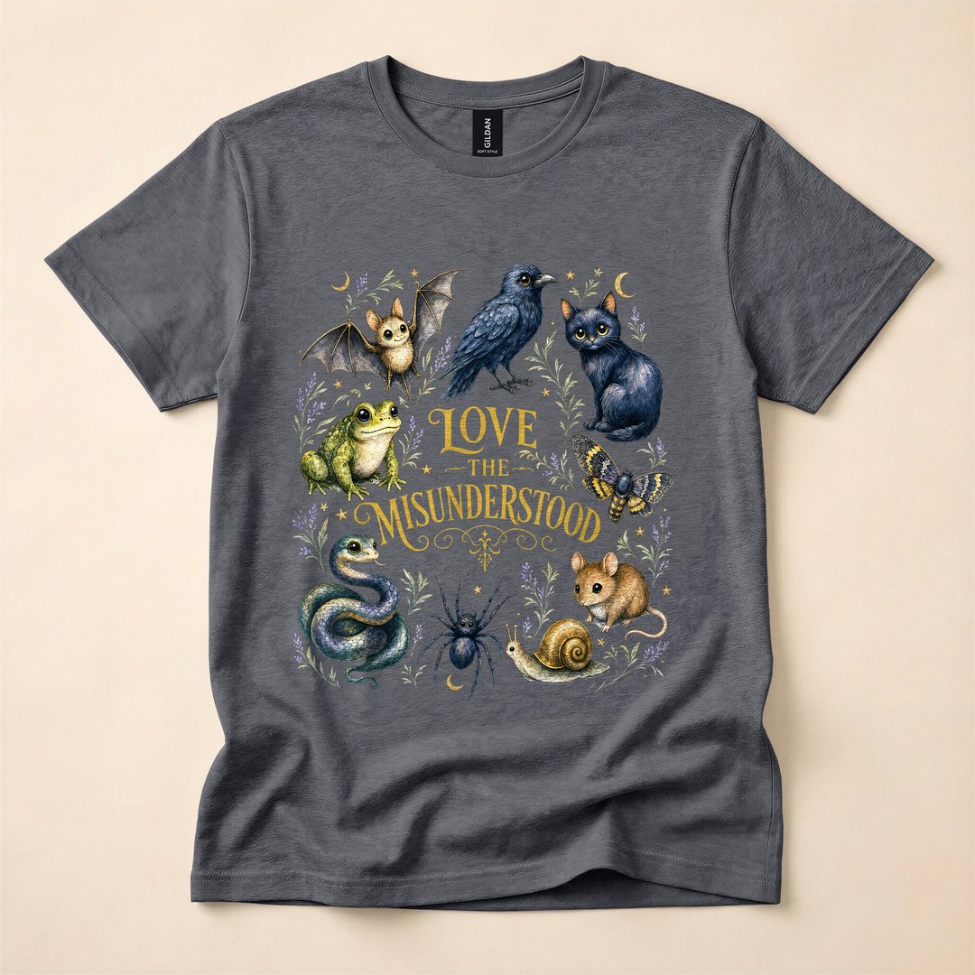 Love the Misunderstood Bats Ravens Spiders Spooky T-Shirt - photo 5