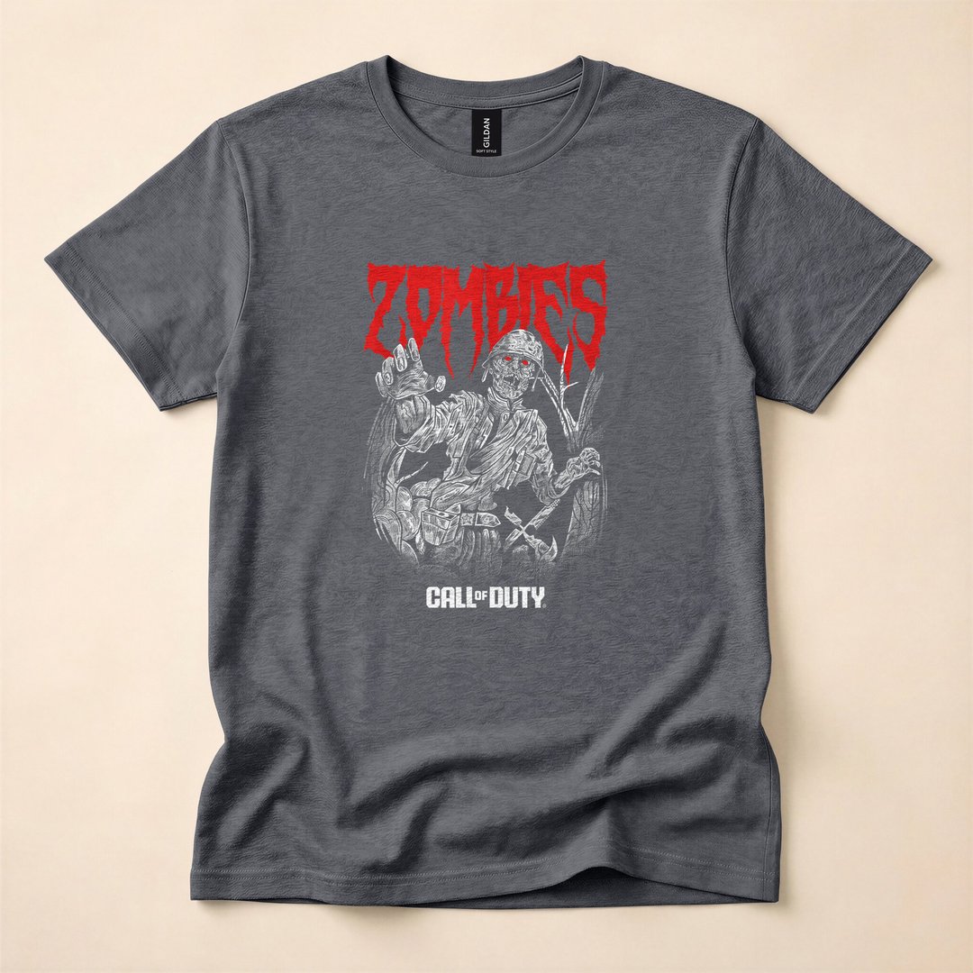 Call of Duty Zombies Retro Gaming Horror T-Shirt - photo 4