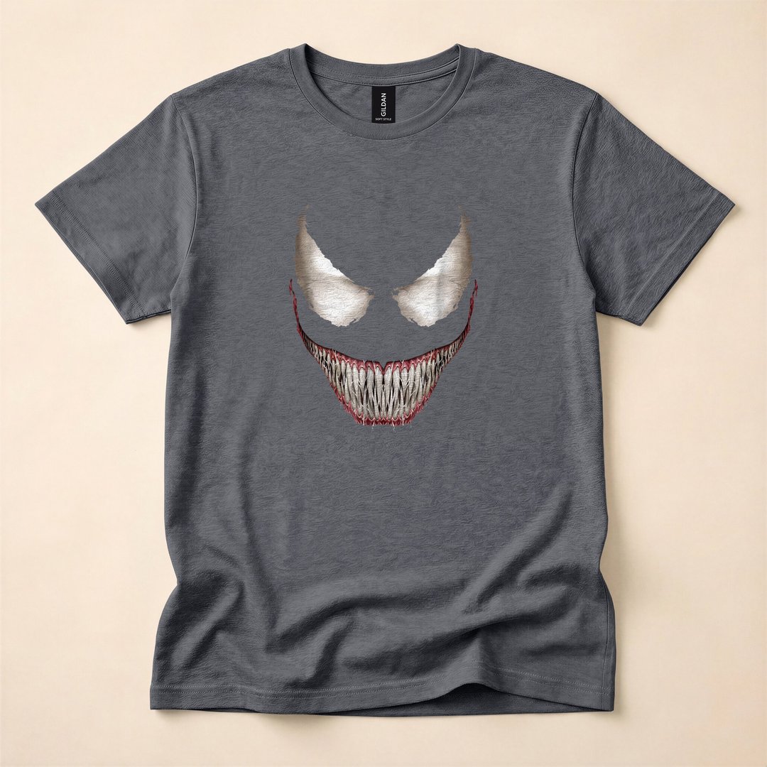 Venom Big Face Grin Halloween Costume T-Shirt - photo 4
