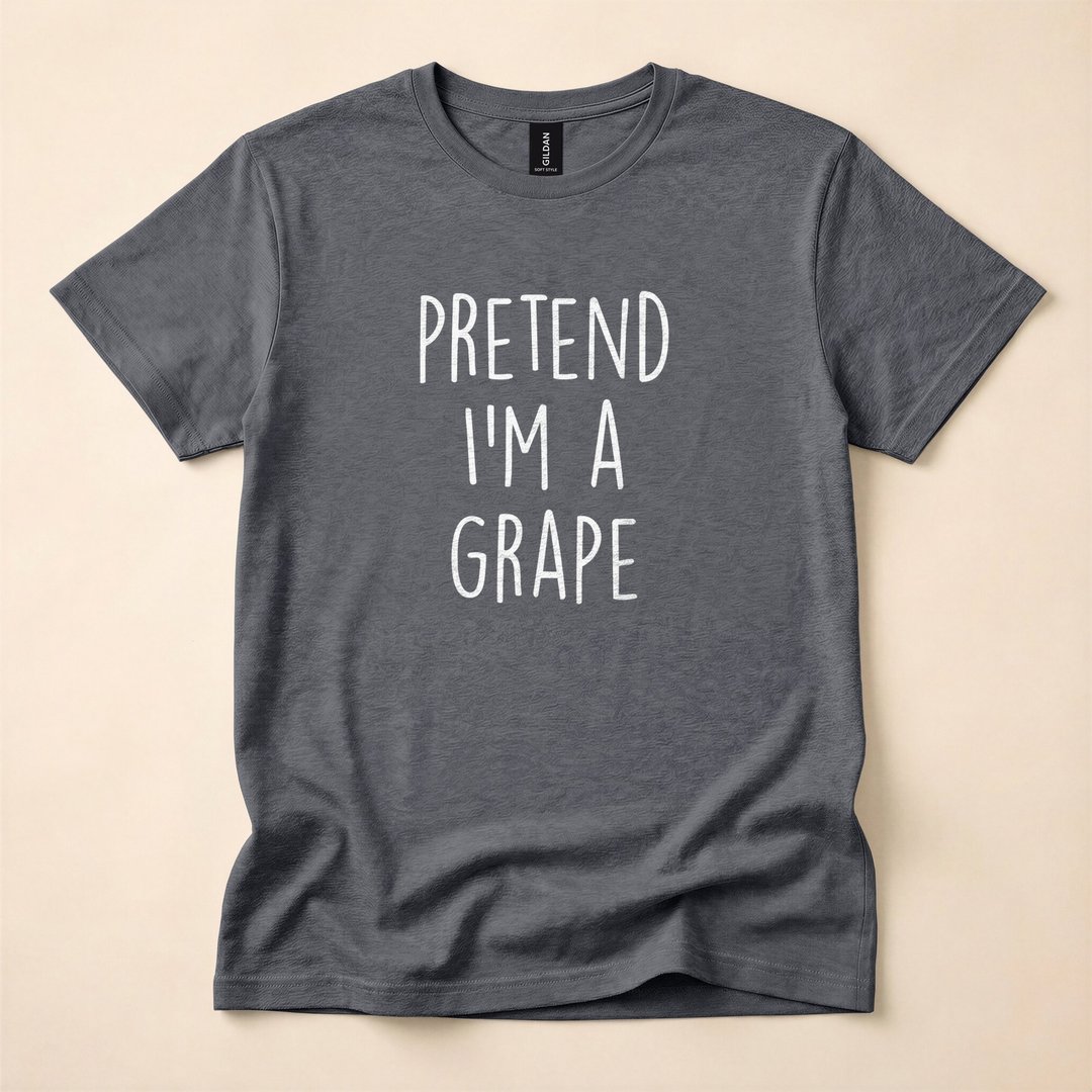 Purple Grape Lazy Funny Halloween Costume T-Shirt - photo 4