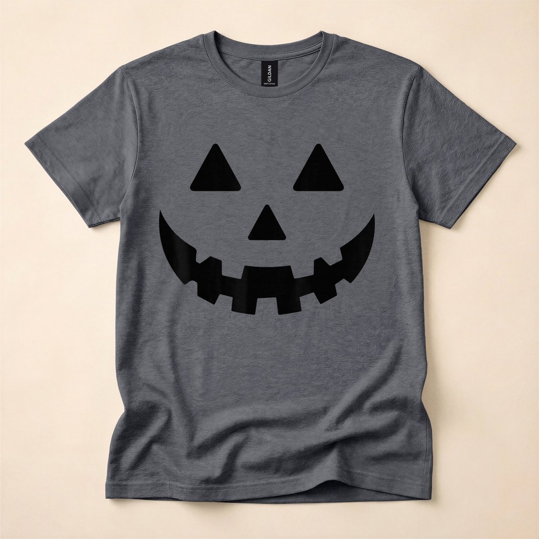 Vintage Jack-O-Lantern Face Pumpkin Halloween T-Shirt - photo 5