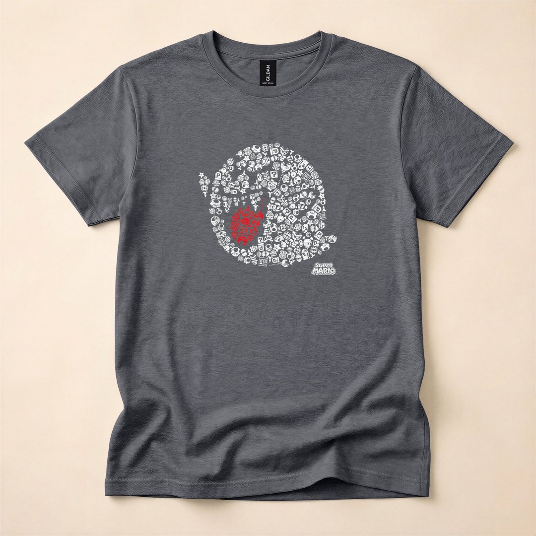 Super Mario Boo Ghost Iconic Portrait Nintendo T-Shirt - photo 4