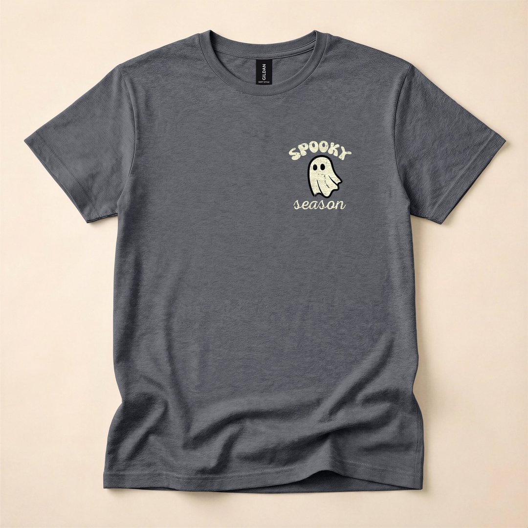 Pocket Ghost Spooky Season Halloween T-Shirt - photo 4