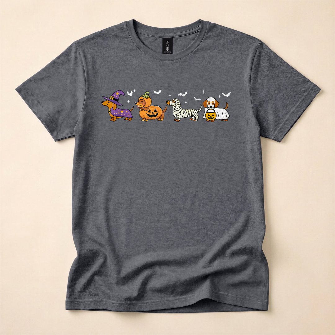 Cute Dachshund Ghost Pumpkin Halloween Dog T-Shirt - photo 4