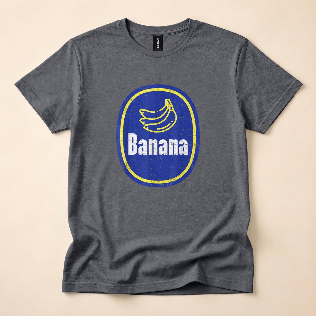 Banana Sticker Lazy Last-Minute Halloween Costume T-Shirt - photo 5