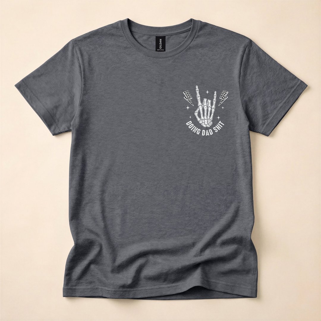 Doing Dad Stuff Funny Skeleton Bootleg Meme T-Shirt - photo 4
