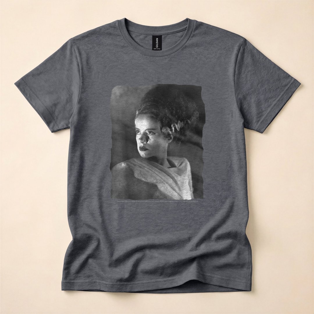 Bride of Frankenstein Classic Portrait Halloween T-Shirt - photo 4