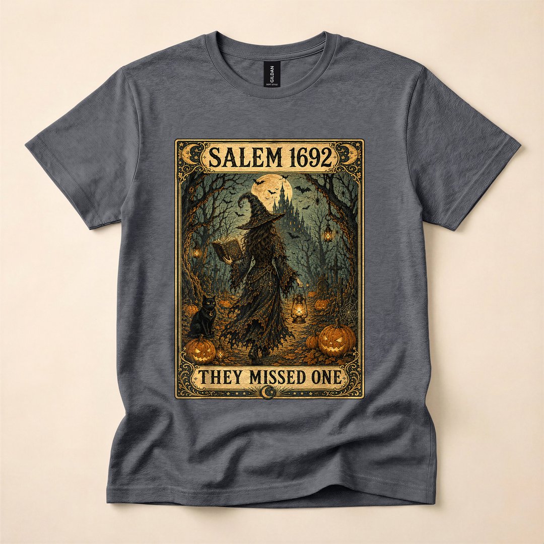 Salem 1692 They Missed One Tarot Card Witch T-Shirt - photo 4
