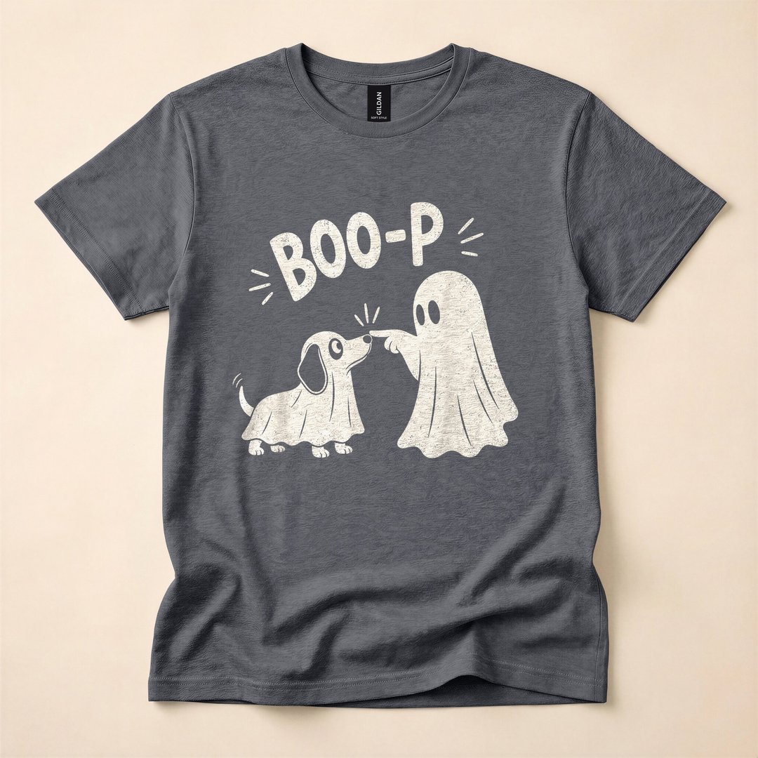 Boo Boo-p Ghost Dog Cute Halloween Dog Lover T-Shirt - photo 4