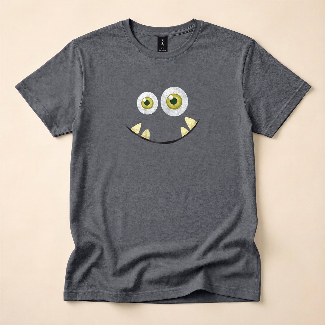 Scary Cute Monster Face Halloween Costume T-Shirt - photo 4