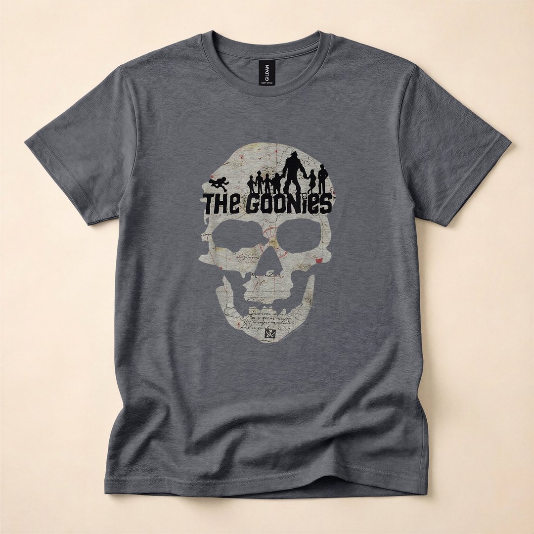 Goonies Skeleton Treasure Map Poster Halloween T-Shirt - photo 4