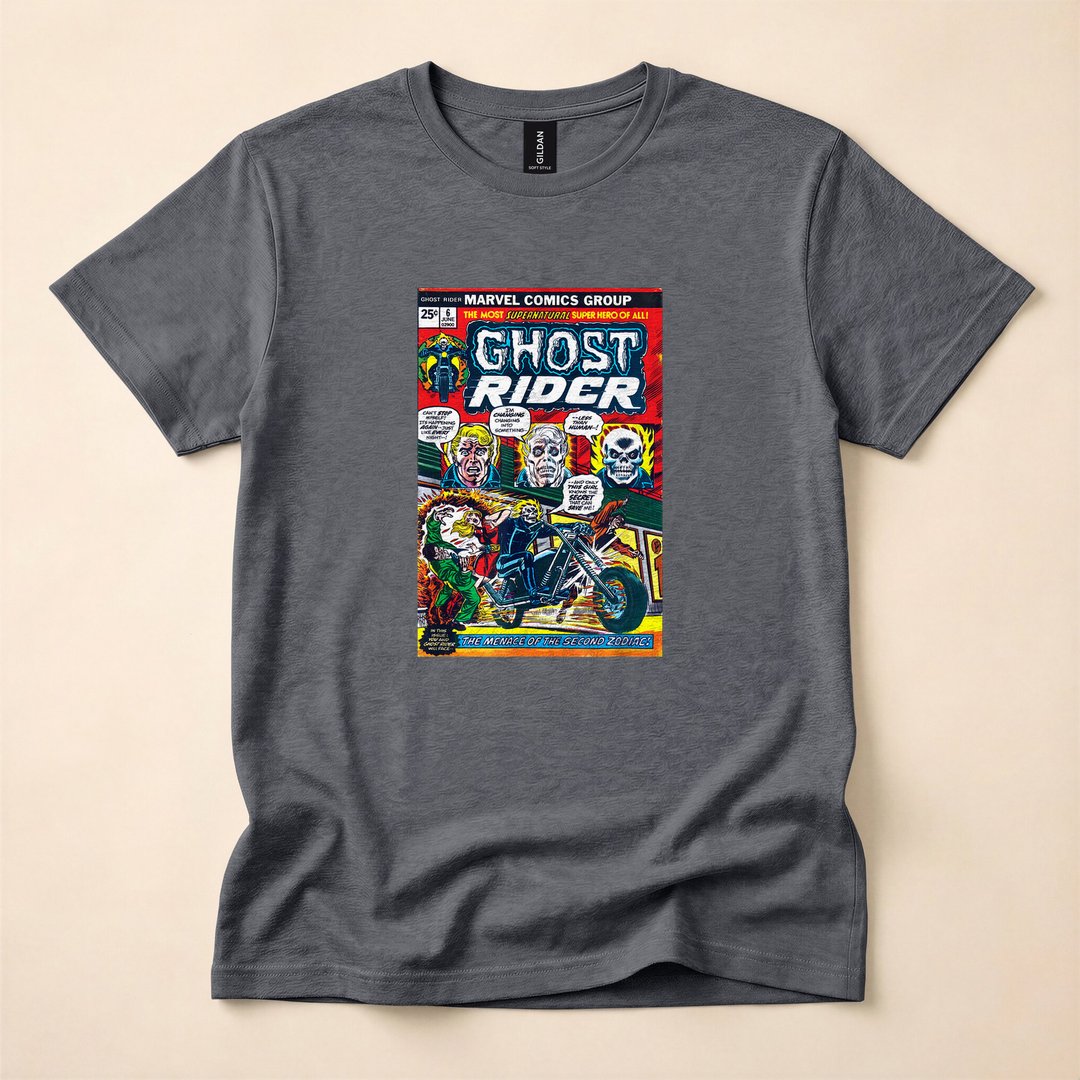 Ghost Rider #6 Vintage Comic Cover Halloween T-Shirt - photo 4