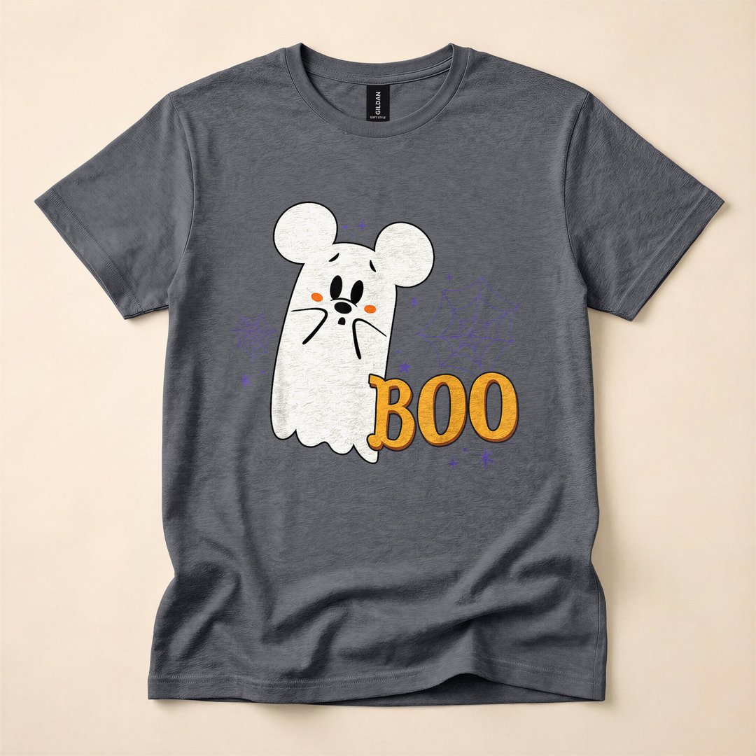 Mickey Mouse Cute Little Ghost Boo Halloween T-Shirt - photo 4