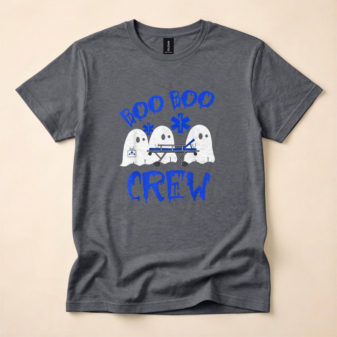 Boo Boo Crew Ghost EMS EMT Paramedic Halloween T-Shirt - photo 4