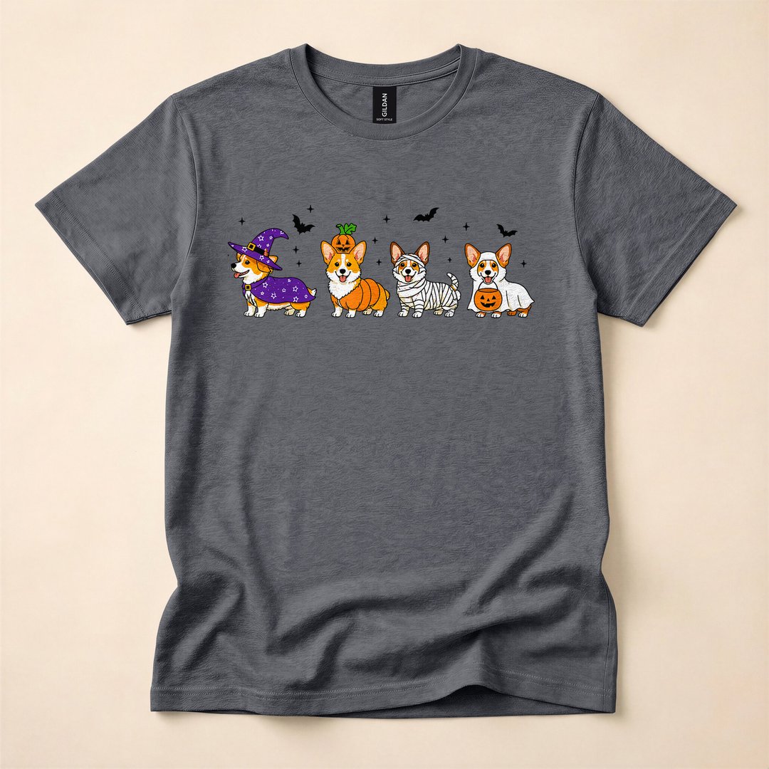 Spooky Corgi Funny Halloween Dog Lover T-Shirt - photo 5