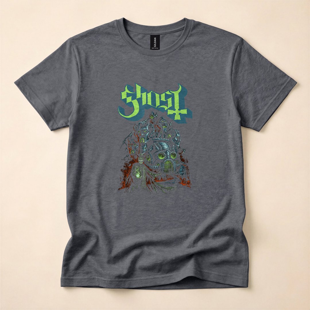Ghost Band Ghoul Castle Spooky Halloween T-Shirt - photo 4
