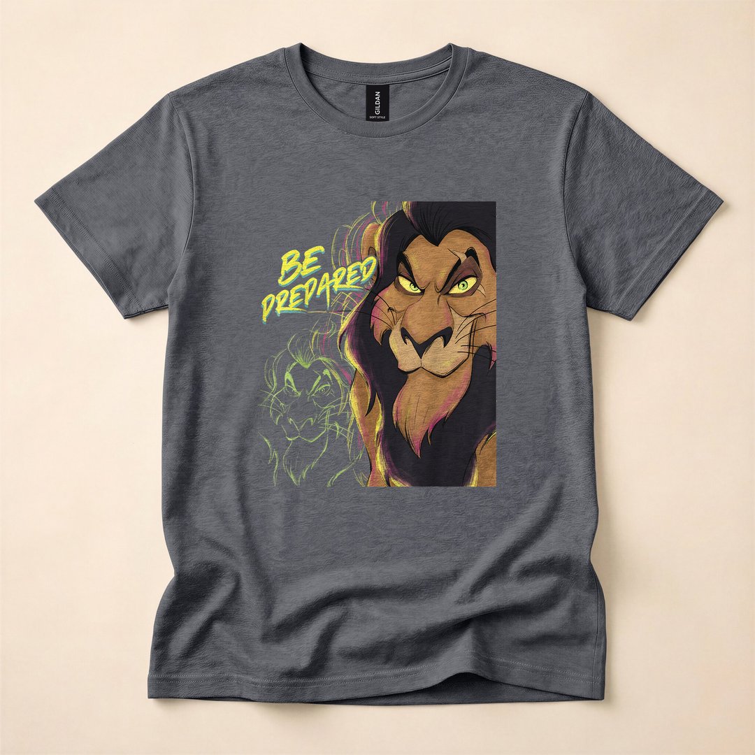 Lion King Scar Be Prepared Villains Halloween T-Shirt - photo 4