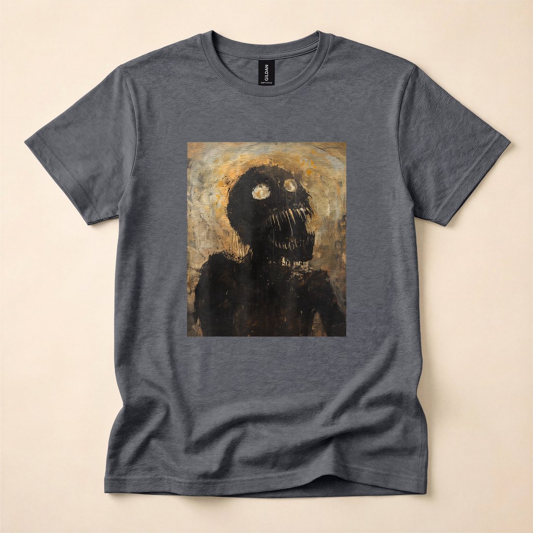 Evil Demon Skeleton Zombie Horror Monster Art T-Shirt - photo 4