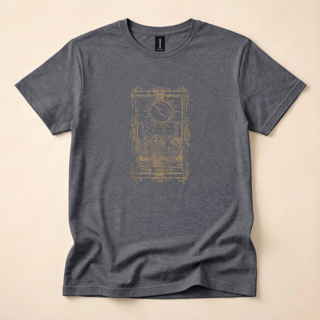 Goth Tarot Card the Moon Witchy Occult T-Shirt - photo 5