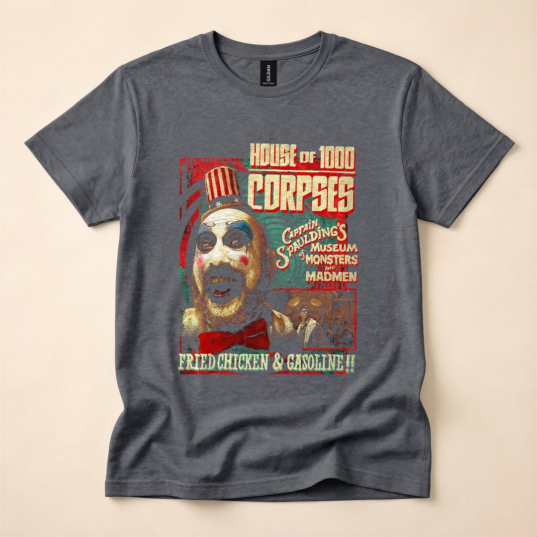 Rob Zombie Captain Spaulding Horror Clown Halloween T-Shirt - photo 4