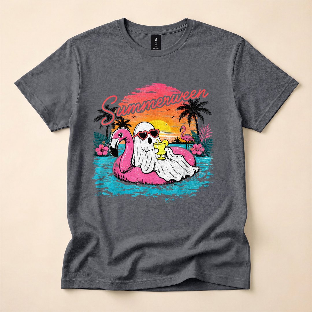Summerween Funny Ghost Summer Vacation T-Shirt - photo 4