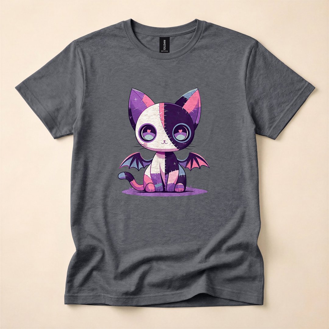 Pastel Goth Creepy Cute Witchy Zombie Cat T-Shirt - photo 4