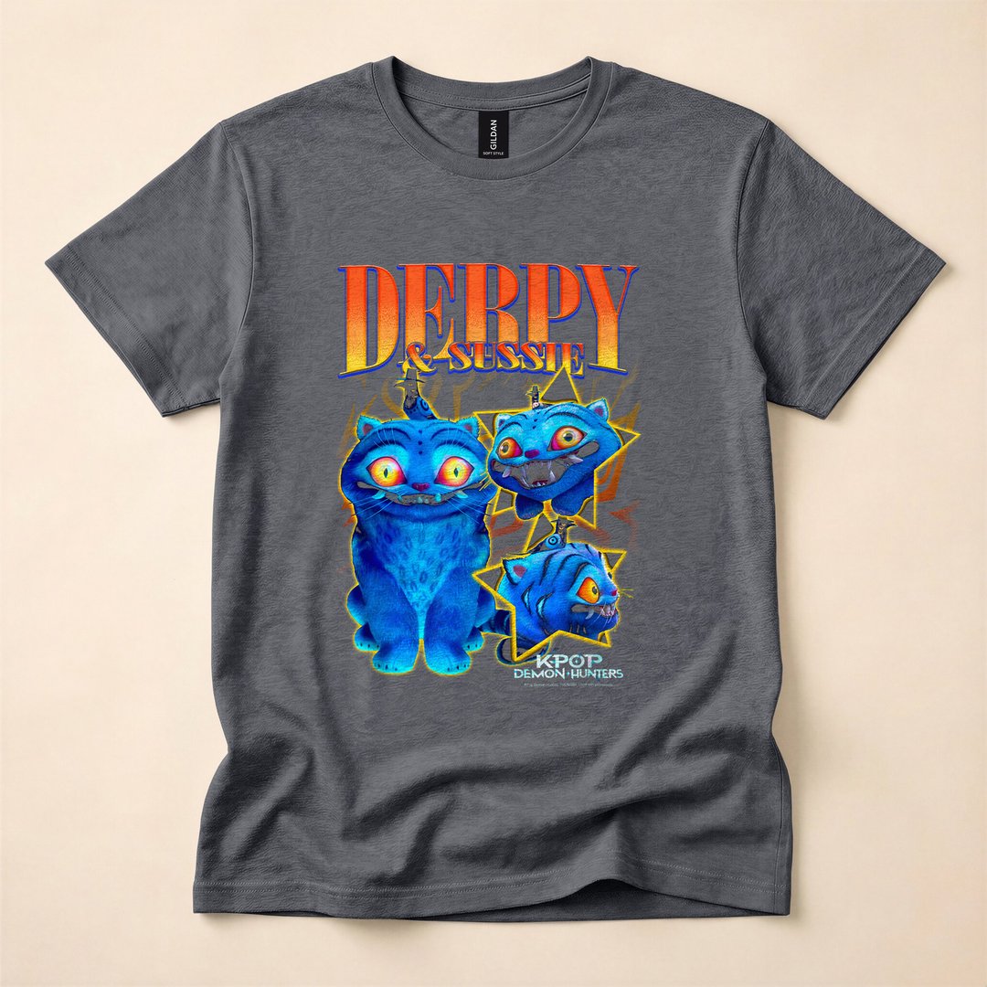 Derpy and Sussie Y2K Halloween Poster T-Shirt - photo 4