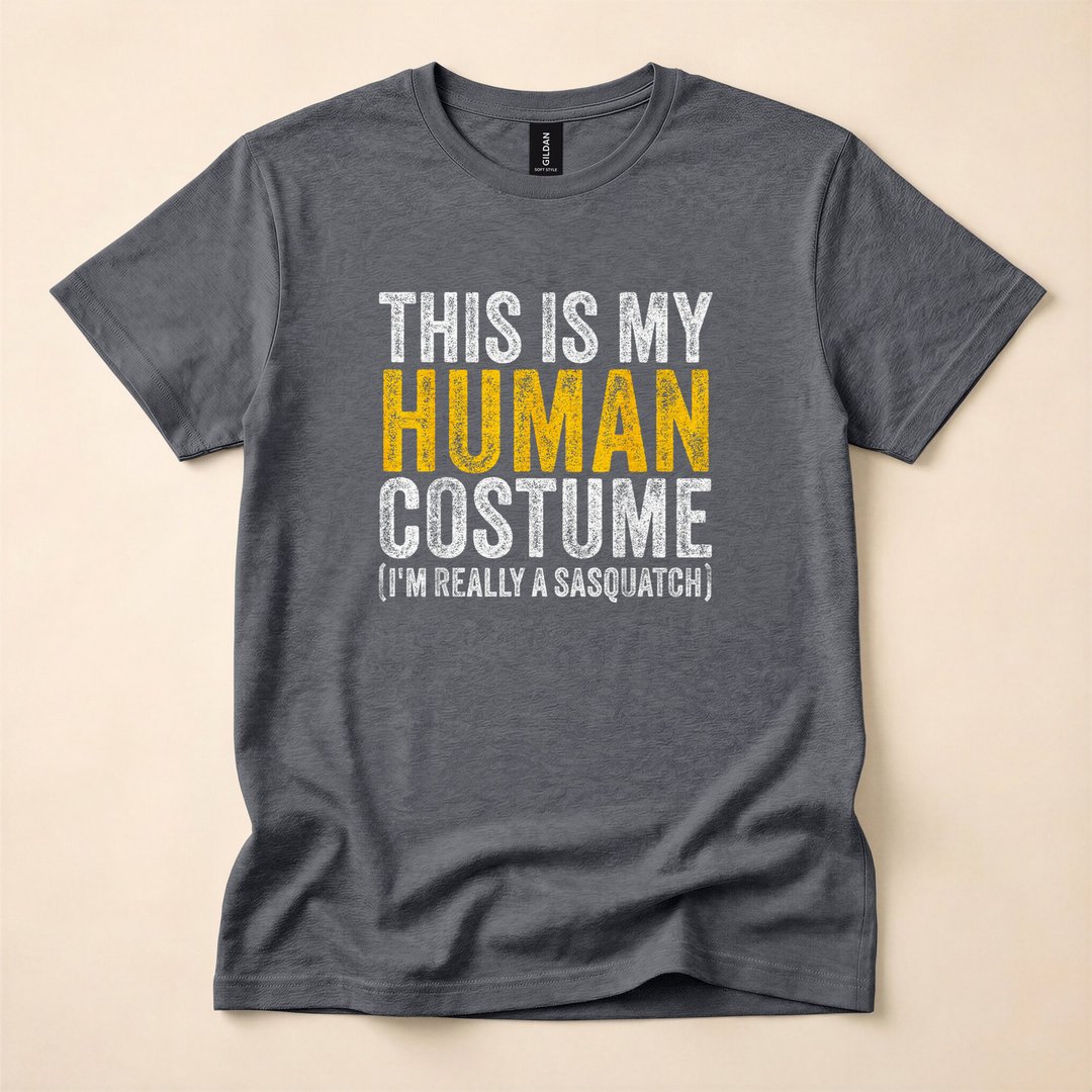 This Is My Human Costume I'm Really a Sasquatch T-Shirt - photo 4