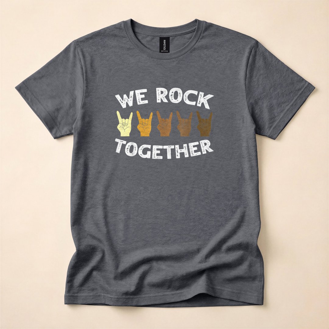 We Rock Together Rocker Skeleton Hand T-Shirt - photo 4